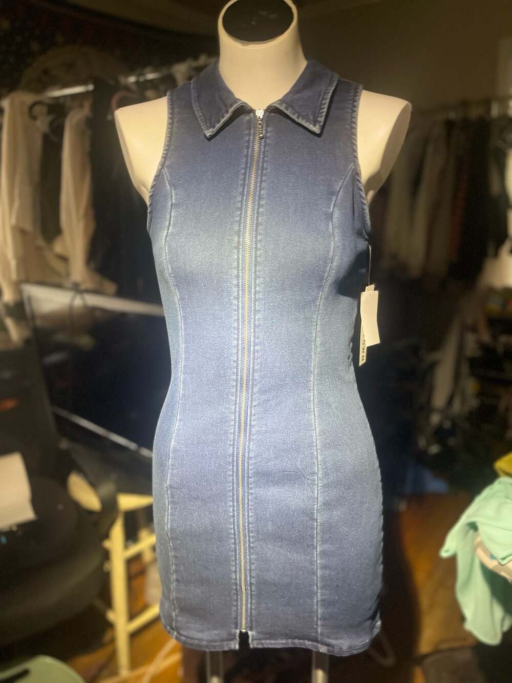 Vintage Kohl’s Zip-up Denim Dress